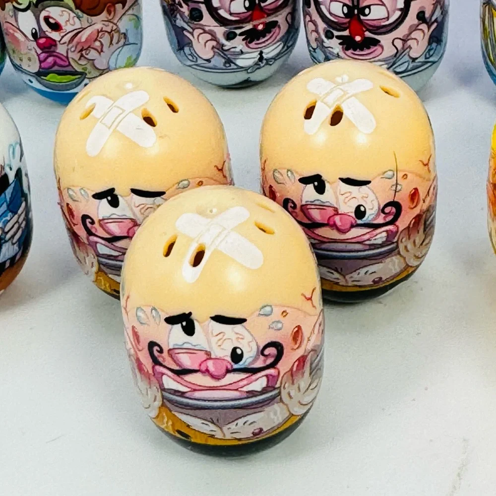 Mighty Beanz Lot Of 19 With Slam Pack Case Monster Skeleton Zombie Grandma Etc..